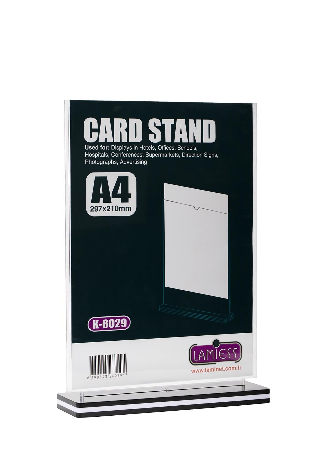 Lamiess K-6018 Masaüstü Reklam Panosu Dikey 6 'Lı
