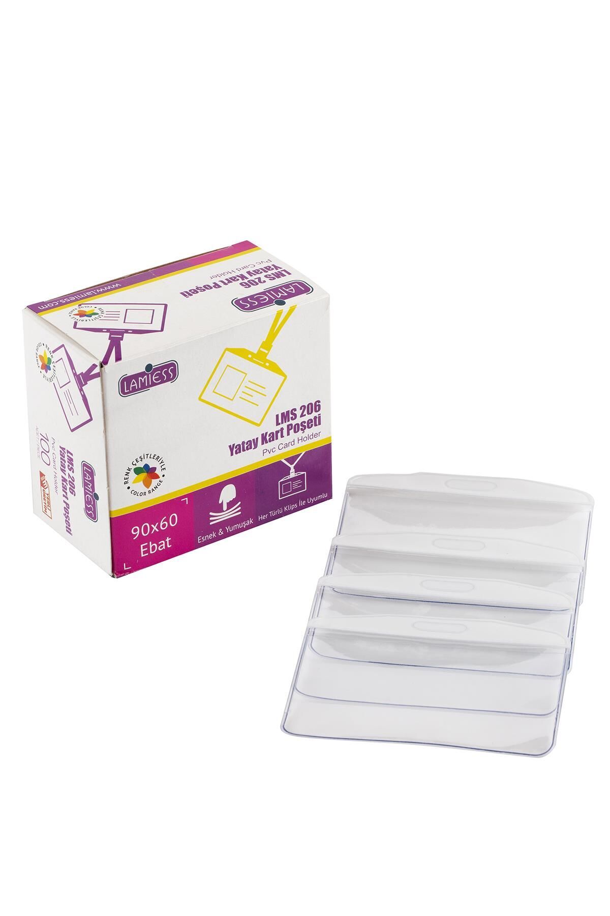 Lamiess  Lms 206 Yatay Pvc Standart Kart Poşeti Beyaz 100'Lü