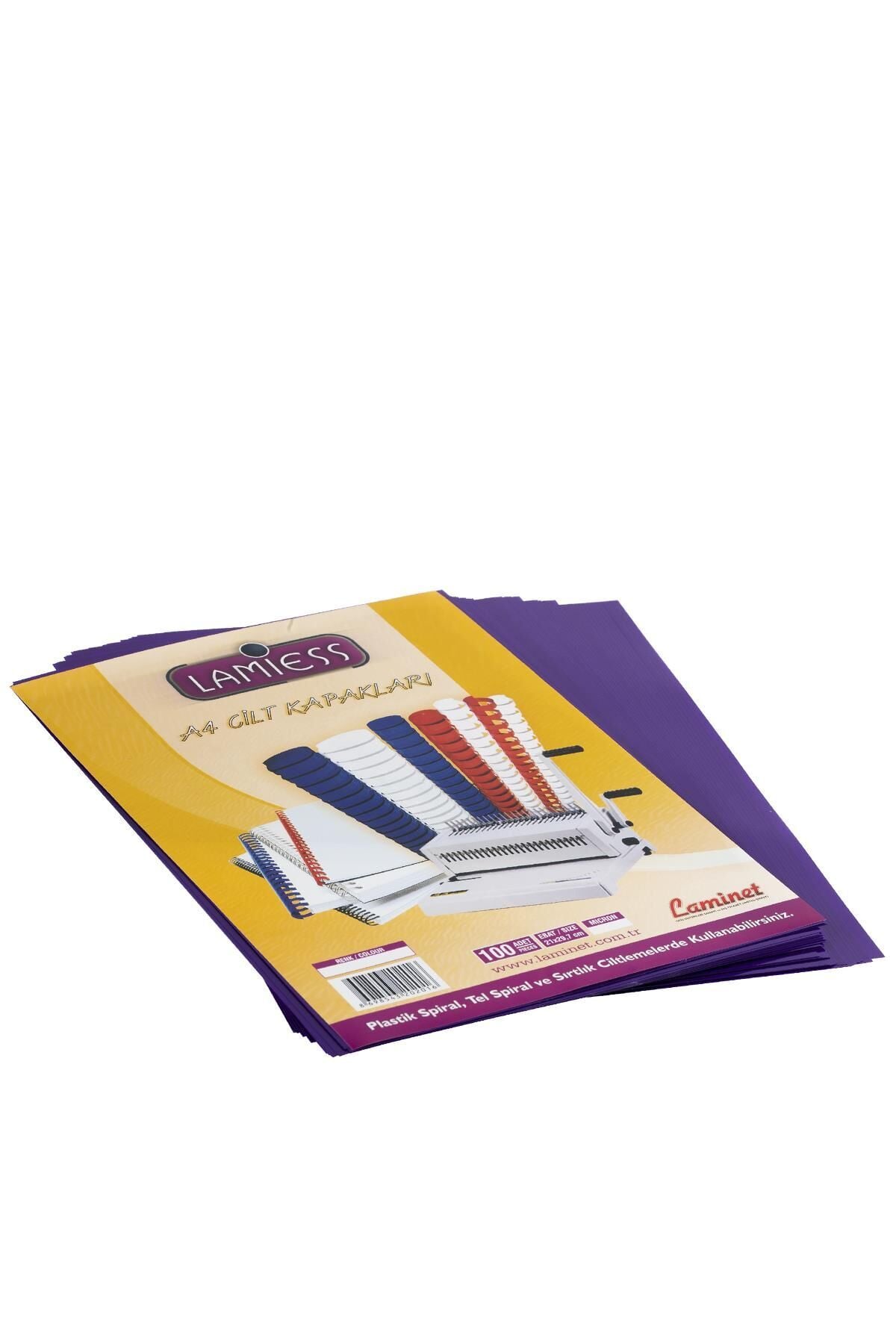 Lamiess  A-4 300 Mıc.Pp Cilt Kapağı Mor 100 'Lü