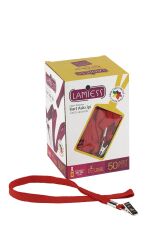 Lamiess Kart Askı İpi M.Maşalı Klipsli Kırmızı 50'Li
