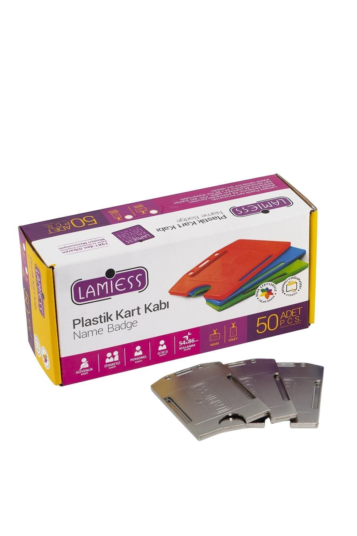 Lamiess  Lms 217 Dikey Plastik Kart Kabı Krom 50'Li