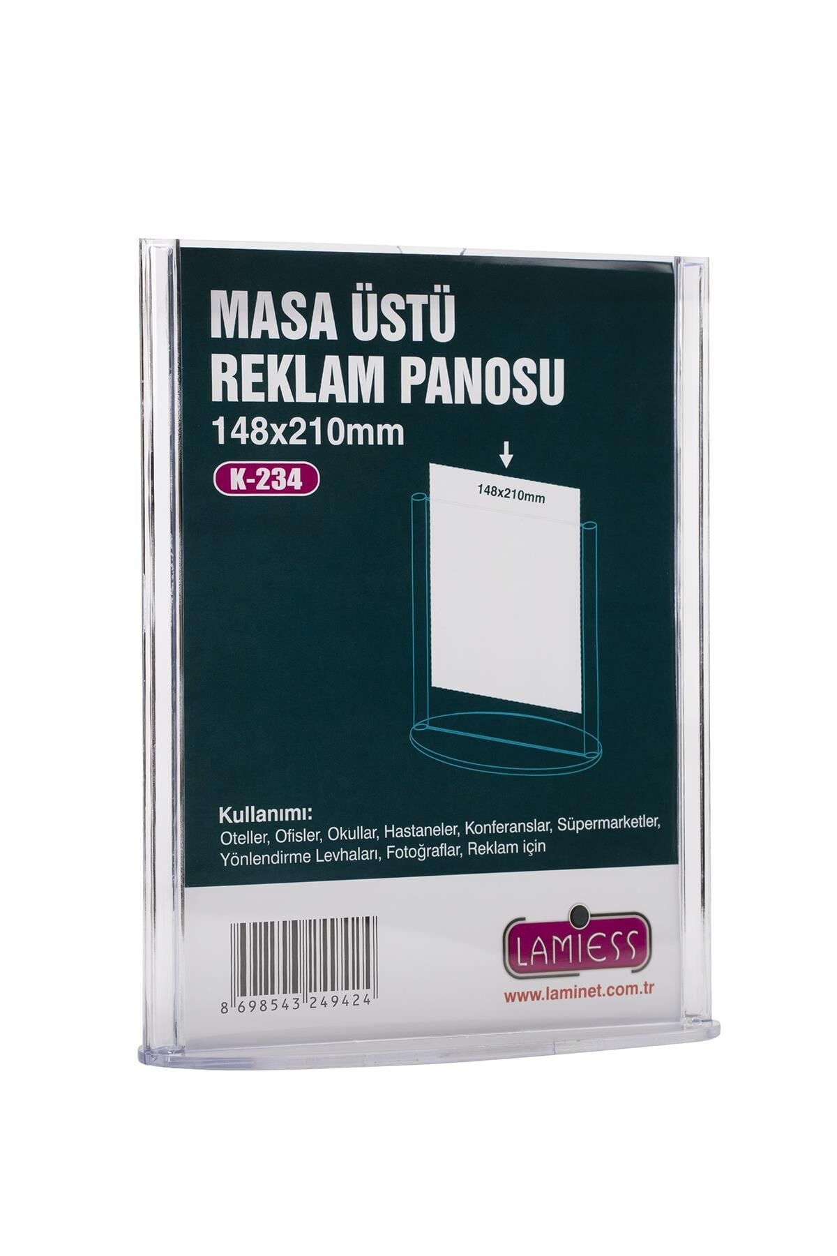 Lamiess  K-233 Masaüstü Reklam Panosu Dikey