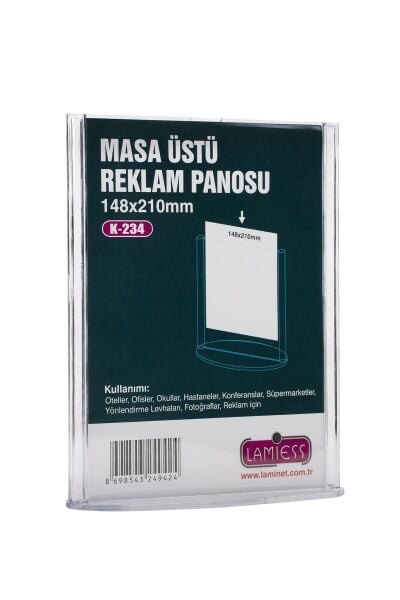 Lamiess  K-233 Masaüstü Reklam Panosu Dikey